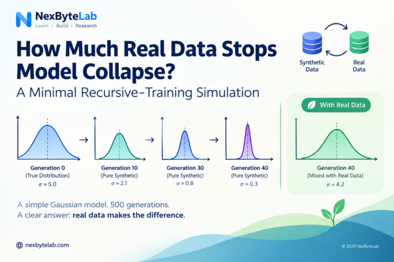 Real data preventing model collapse in recursive AI training simulation